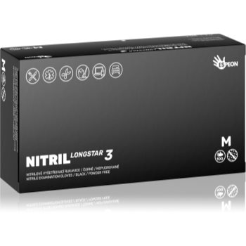 Espeon Nitril Longstar3 Black mănuși din nitril, fără pudră - imagine 2
